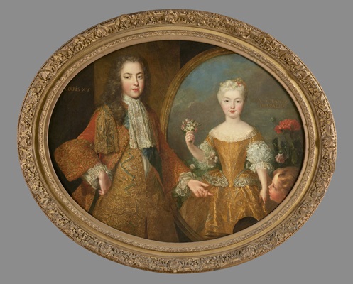 IMAGEN Obra invitada del Palacio de Versalles: “El Amor presentando a Luis XV el retrato de la infanta Mariana Victoria de Borbón” de Alexis-Simon Belle