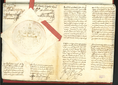 Imagen sobre: Testamento original del rey Felipe II