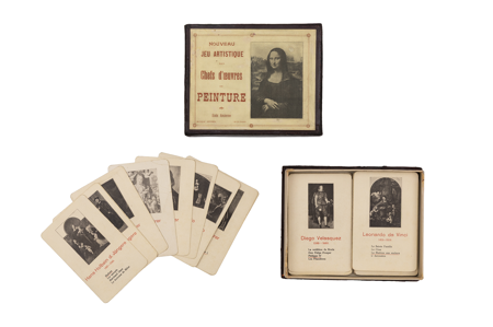 Juego de cartas "Nouveau jeu artistique des ches d’ouevres de peinture. École Ancienne", 1900-1930, G. Lafille, 30089708, Patrimonio Nacional. Foto: Mario Sedeño