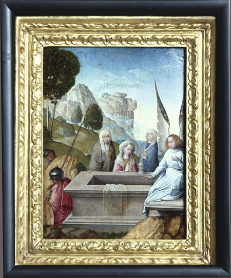 Imagen sobre: Las tres Marías contemplando el sepulcro vacío