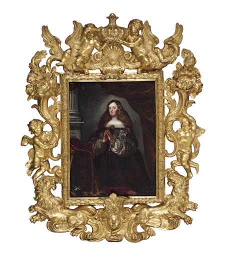 Retrato de Mariana de Austria orante Imagen de: Retrato de Mariana de Austria orante