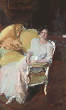 Clotilde sentada en un sofá, 1910, Museo Sorolla