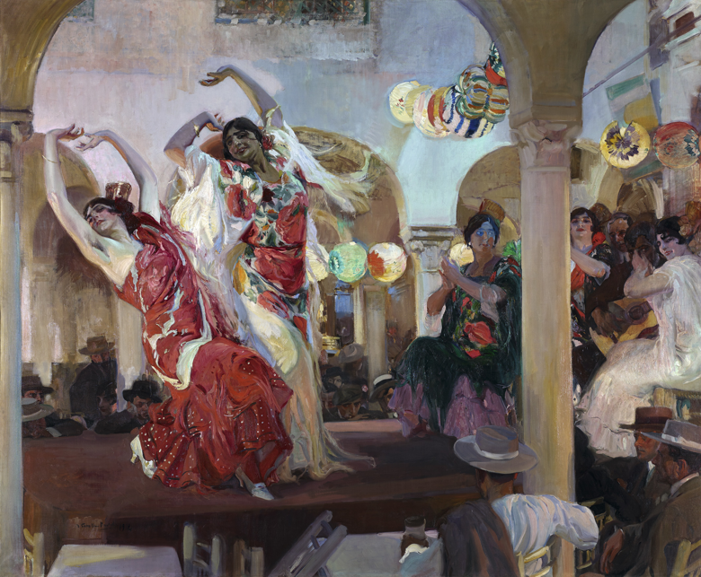 Imagen sobre: Baile en el café Novedades de Sevilla