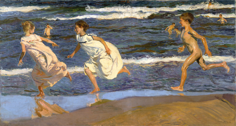 Imagen sobre: Corriendo por la playa. Valencia