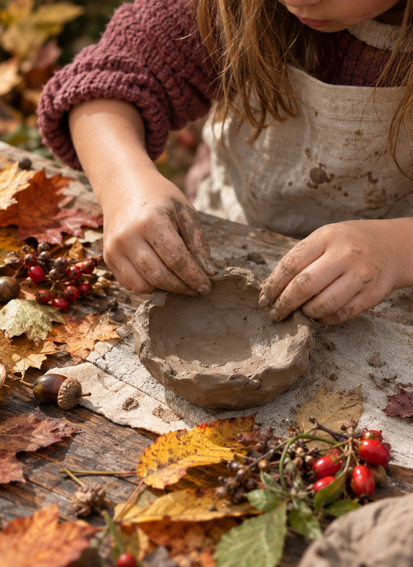 IMAGEN Visita taller familiar:  Modelando el otoño