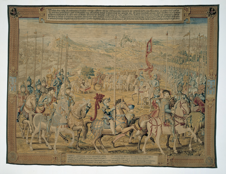 La revista de las tropas en Barcelona