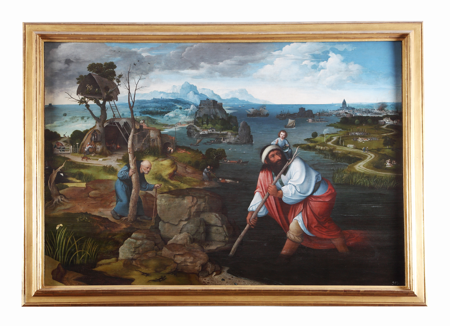 Paisaje con san Cristóbal y el Niño Jesús Imagen de: Paisaje con san Cristóbal y el Niño Jesús