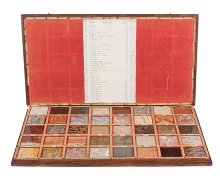 Muestrario de mármoles, caja Nº 3, Nº Inv. 10139582, Patrimonio Nacional. © Foto: Héctor Pérez