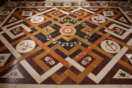 Pavimento del Gabinete de Platino de la Casa de El Labrador, Aranjuez, Patrimonio Nacional