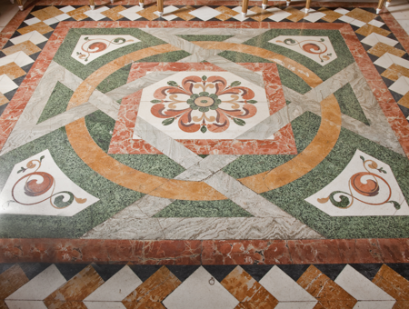 Pavimento de la Segunda Saleta de la Casa del Labrador, Aranjuez, Patrimonio Nacional