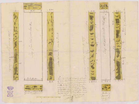 Diseño de columnas de Espejón para el Palacio Real de Madrid, 1759, Archivo General de Palacio, Patrimonio Nacional