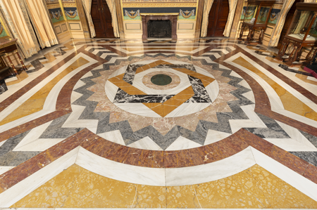 Pavimento de la Cámara del Infante don Luis, luego de la Infanta Isabel, Palacio Real de Madrid, Patrimonio Nacional, © Foto: Mario Sedeño