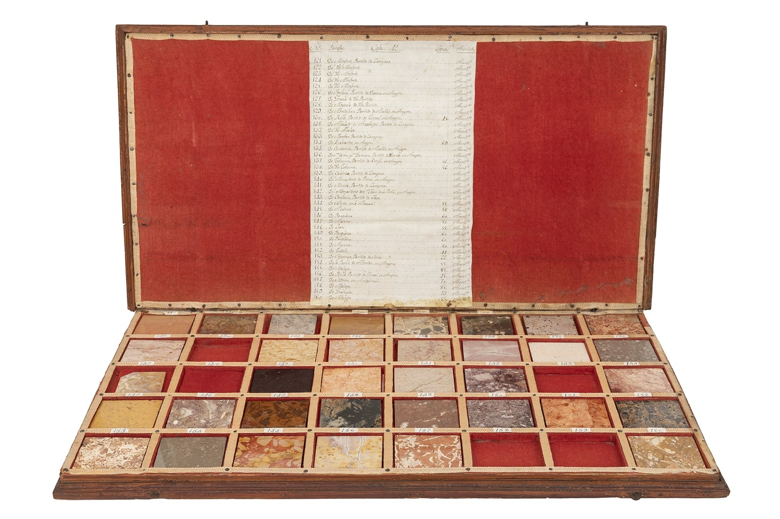 Imagen sobre: Muestrario de mármoles. Caja Nº 4