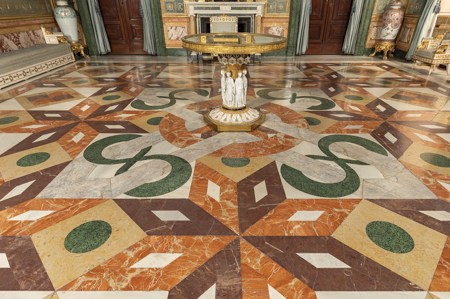 Pavimento del Salón de Carlos III, Palacio Real de Madrid, Patrimonio Nacional, © Foto: Mario Sedeño
