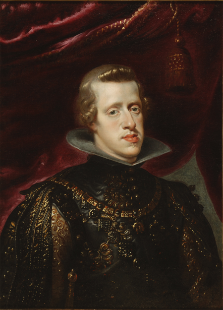 Retrato de Felipe IV con traje de brocado negro