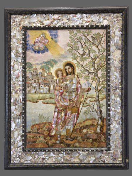 Imagen sobre: San José con el Niño Jesús