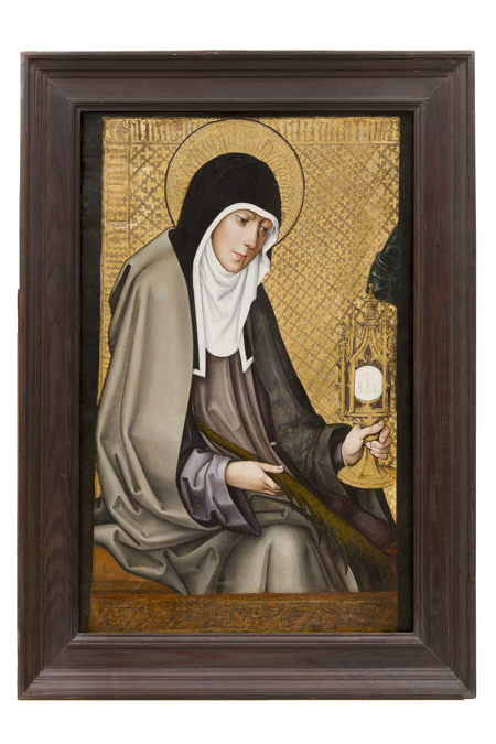 Imagen sobre: Santa Clara de Asís con la custodia