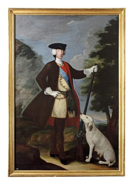 Imagen de: Carlos VII, rey de Nápoles, en traje de cazador