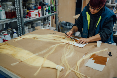 Proceso de reconstrucción del kabuto, © Oak Taylor-Smith | Factum Arte