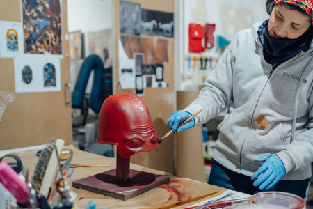 Proceso de reconstrucción del kabuto, © Oak Taylor-Smith | Factum Arte