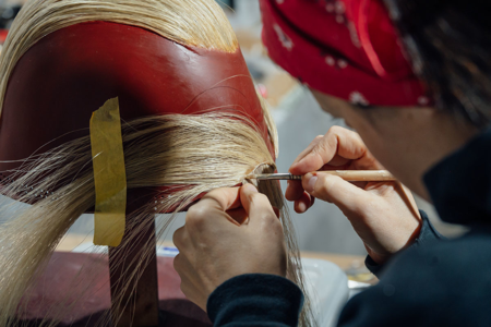 Proceso de reconstrucción del kabuto, © Oak Taylor-Smith | Factum Arte