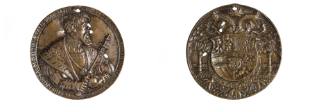 Imagen sobre: Medalla dedicada al 44 aniversario de Carlos V
