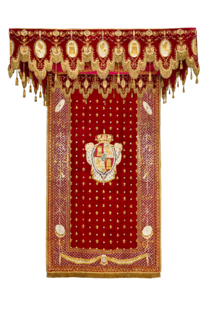 Canopy of María Luisa of Parma, ca. 1802, inv. 10196940, Patrimonio Nacional. Photo: Héctor Pérez