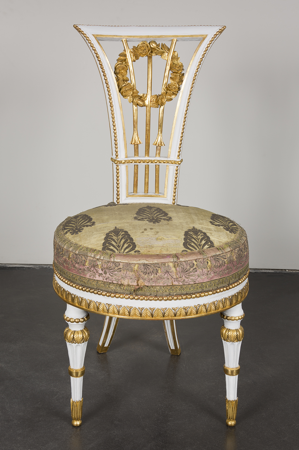 Chair, Royal Workshops and Royal Silk Manufactory of Juan Antonio Miquel, Valencia, 1818, inv. 10003311, Patrimonio Nacional. Photo: Mario Sedeño