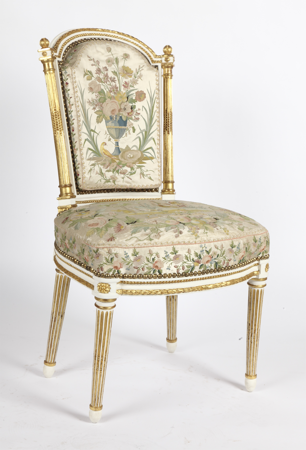 Chair, José López; Manuel Muñoz de Ugena y Matarranz; French Manufacture, 1760-1800, inv. 10079247, Patrimonio Nacional
