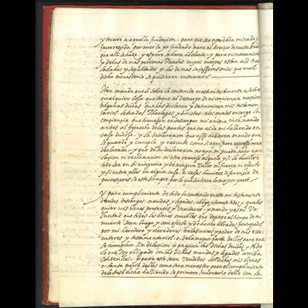 Testamento original del rey Felipe II