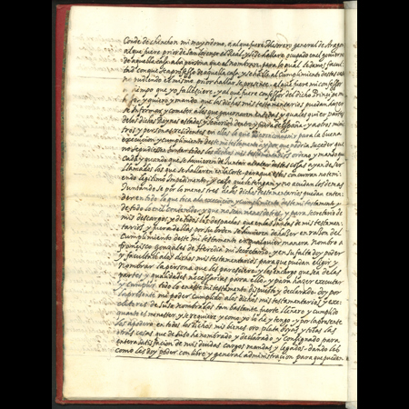 Testamento original del rey Felipe II
