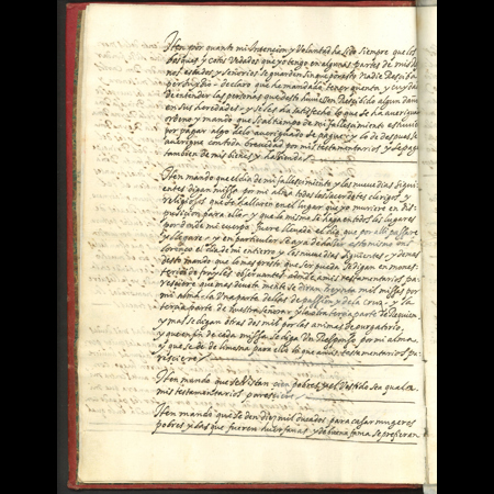 Testamento original del rey Felipe II