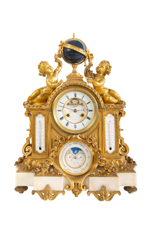 Reloj de sobremesa, Achille Brocot y Jean Bapatiste Delettrez, h. 1855, inv. 10028762, Patrimonio Nacional. Foto: Francisco Jaén