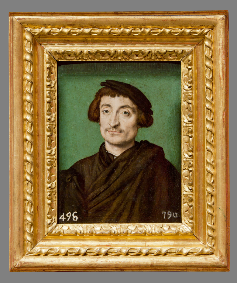 Retrato de caballero con capa terciada y gorra