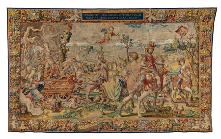 Soberbia, Pieter Coecke van Aelst, Wilhelm Pannemaker, Bruselas, Brabante, h. 1544, Nº inv. 10004019, Patrimonio Nacional, Foto: Mario Sedeño