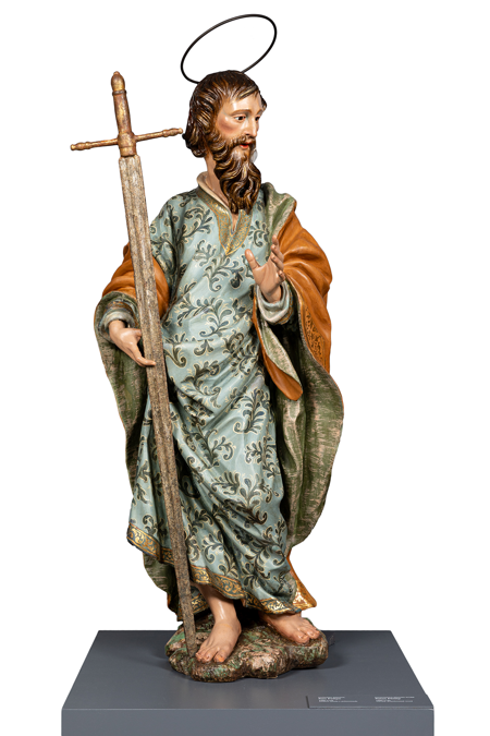 San Felipe, después de la restauración. Madera tallada y policromada, 1680-1720, inv. 00610478, Patrimonio Nacional. Foto: Héctor Pérez