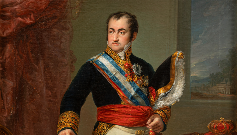 Imagen sobre: Retrato de Fernando VII y Apostolado de Descalzas