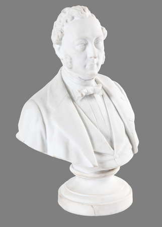 Retrato masculino, François Willème, h. 1865, biscuit de porcelana, Nº Inv. 10069956, Patrimonio Nacional