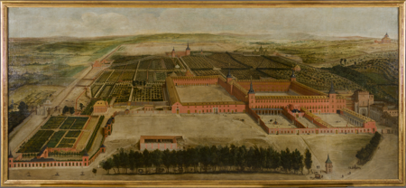 Imagen sobre: Vista del Palacio Real y jardines del Buen Retiro