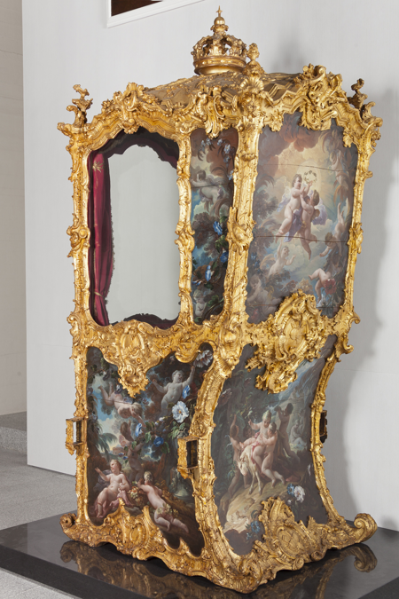 Silla de manos de Bárbara de Braganza, reina de España