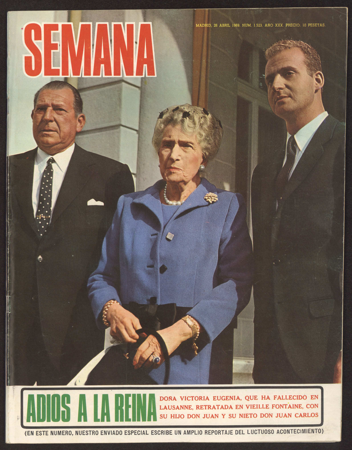«Último adiós a la reina Victoria Eugenia», Semana, 26 de abril de 1969, Colección particular