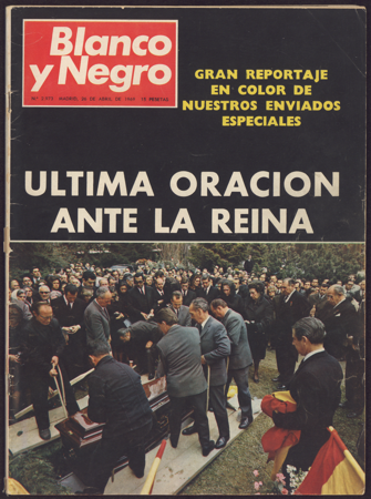 «Última oración ante la reina», Blanco y Negro, 26 de abril de 1969, Colección particular