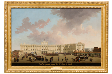 View of the main Façade of the Royal Palace of Madrid, Fernando Brambila, 1829-1833,  inv. 10055556, Patrimonio Nacional. Photo: Mario Sedeño
