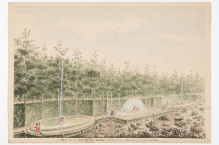 View of the Fan Fountain at the Royal Site of San Ildefonso, José Gómez de Navia, 1800-1810,  inv. 10247152, Patrimonio Nacional. Photo: Héctor Pérez