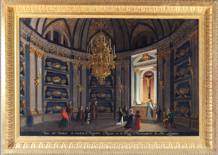 View of the Pantheon of our August Monarchs in the Royal Monastery of San Lorenzo, Fernando Brambila, 1822-1827, inv. 10023534, Patrimonio Nacional