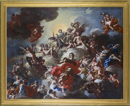 Imagen sobre: Alegoría con Himeneo, Hércules y las Virtudes Conyugales