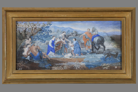 Imagen sobre: Rómulo y Remo rescatados por el pastor Fáustulo