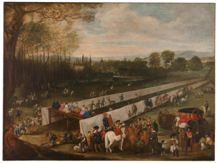 Cacería del tabladillo en Aranjuez, Juan Bautista Martínez del Mazo, hacia 1640, Museo Nacional del Prado. © Archivo Fotográfico Museo Nacional del Prado