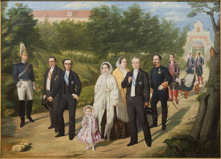 Paseo de la Infanta Isabel por la Quinta de El Pardo, Francisco Javier de Mendiguchía y Núñez, 1855, Patrimonio Nacional