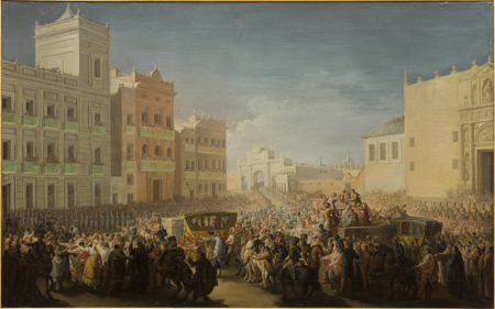 Entrada triunfal de Fernando VII en Valencia, Miguel Parra, 1815, Patrimonio Nacional